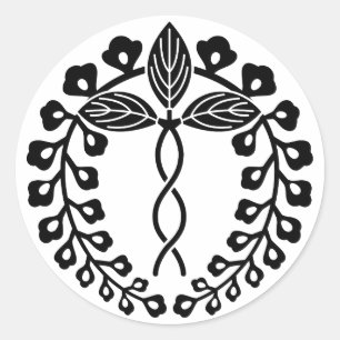 Nijo wisteria classic round sticker