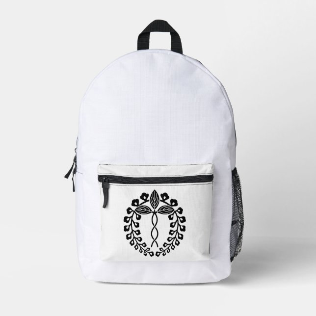 Nijo wisteria printed backpack (Front)