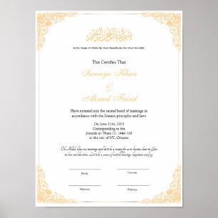 Nikah contract poster