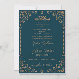 nikah invitation, muslim invitation