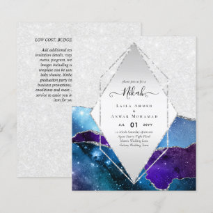 Nikah Islamic Wedding Invitations - Glittery Gold