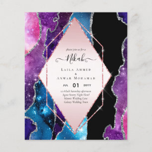Nikah Islamic Wedding Invitations - Glittery Gold Flyer