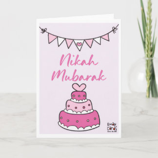 Nikah Mubarak Cake Card