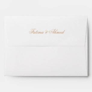 Nikah Muslim Wedding White Gold Invitation Envelope
