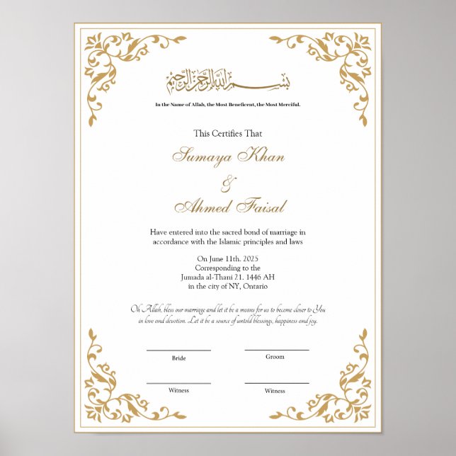 nikah nama poster (Front)