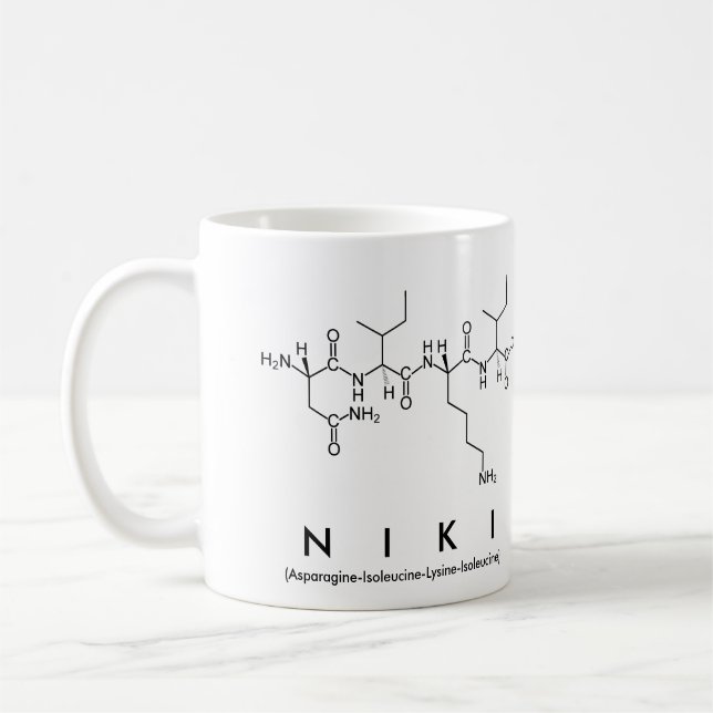 Niki peptide name mug (Left)