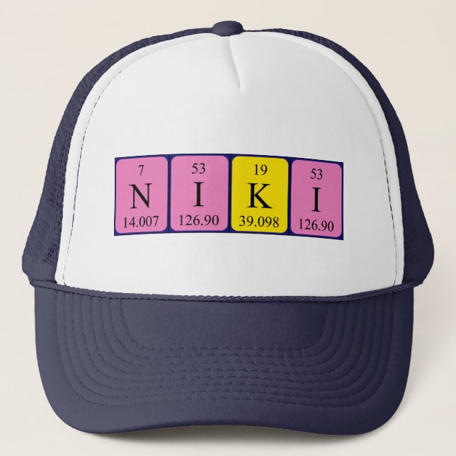 Niki periodic table name hat (Front)