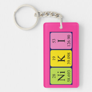 Niki periodic table name keyring