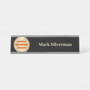 Nikias logo desk name plate