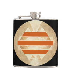 Nikias logo hip flask
