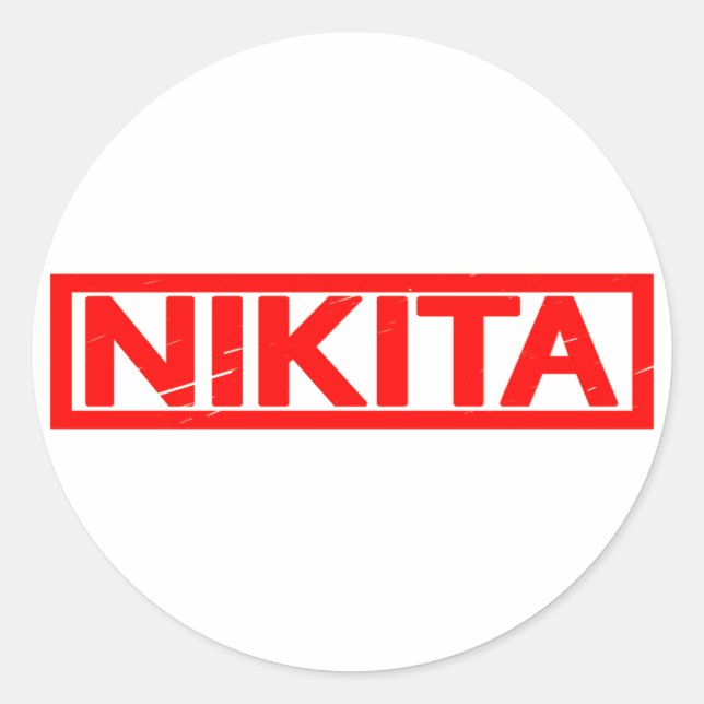 Nikita Stamp Classic Round Sticker (Front)