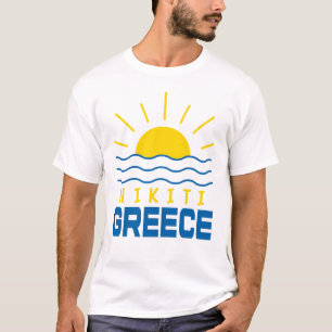 Nikiti Greece Sunshine And Sea Men's White T-Shirt