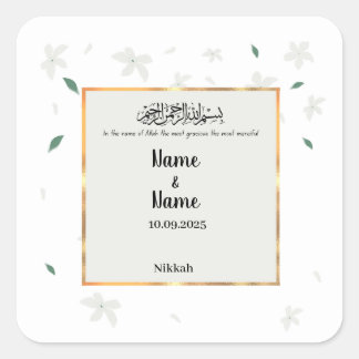Nikkah favor stickers 