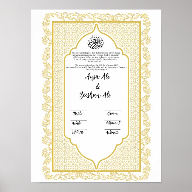 NIKKAH TEMPLATE POSTER (Front)