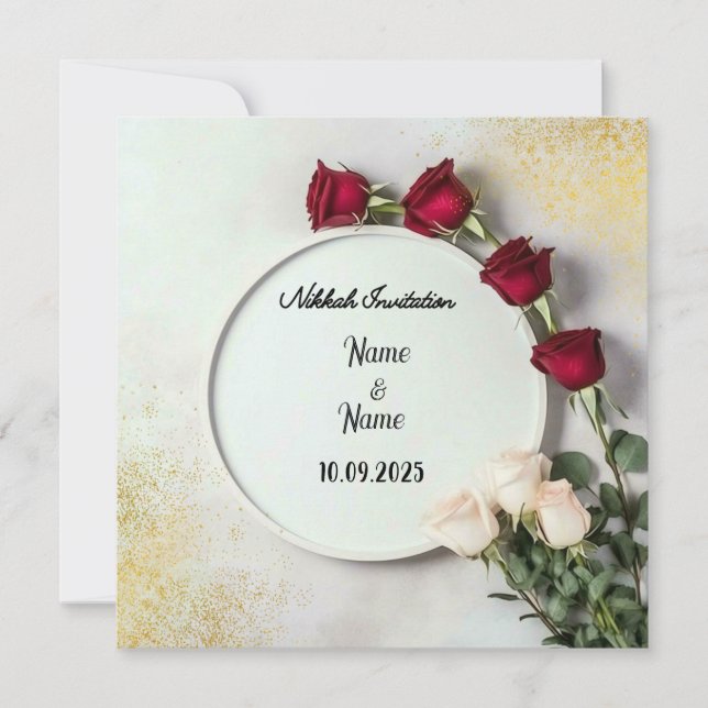 Nikkah wedding invitation  (Front)