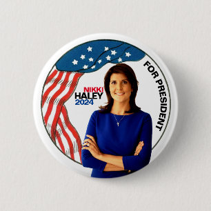 Nikki Haley for President 2024 6 Cm Round Badge