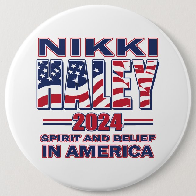 Nikki Haley - For President  6 Cm Round Badge (Front)