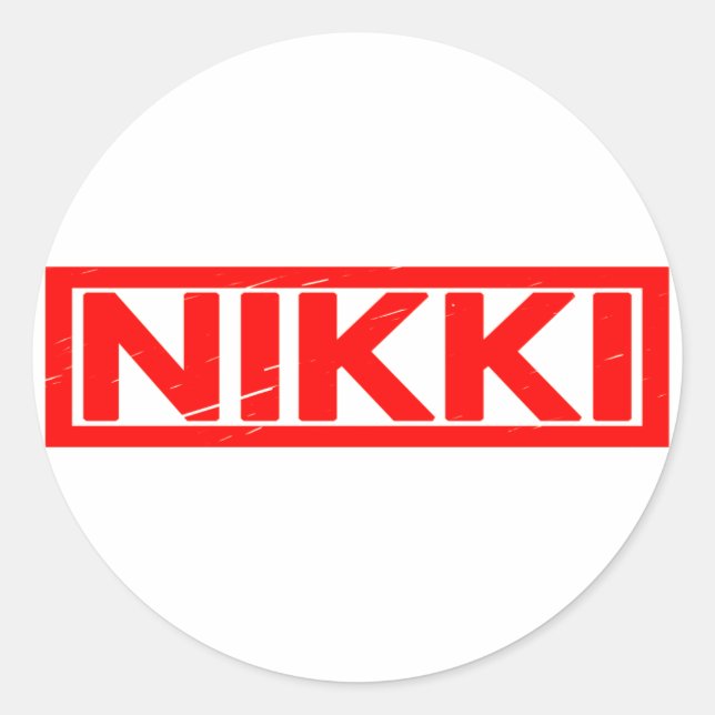 Nikki Stamp Classic Round Sticker (Front)