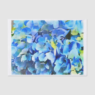 Nikko Blue Hydrangea Watercolor Tissue Paper