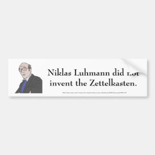 Niklas Luhmann Bumper Sticker