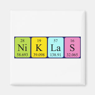 Niklas periodic table name magnet