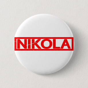 Nikola Stamp 6 Cm Round Badge