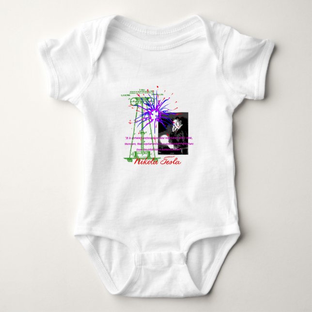 Nikola Tesla Baby Bodysuit (Front)