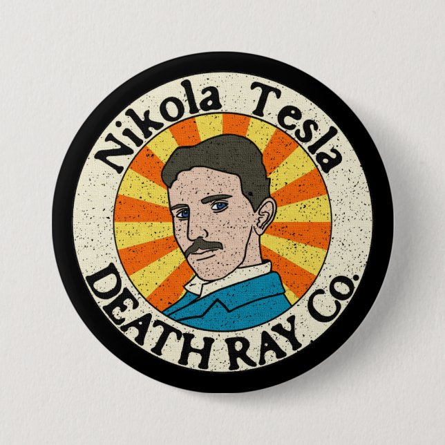 Nikola Tesla Death Ray Co. Buttons (Front)