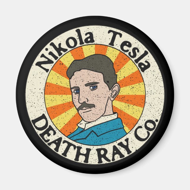 Nikola Tesla Death Ray Co. Magnets (Front)