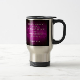 Nikola Tesla Frequency Wise Quote Travel Mug