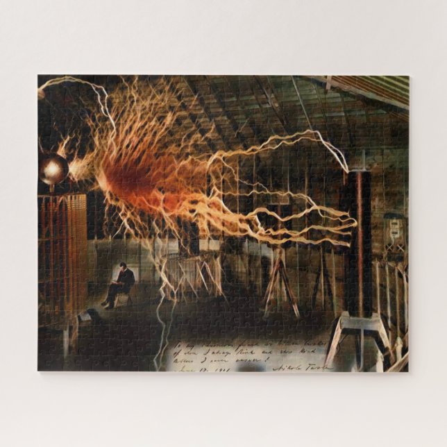 Nikola Tesla Man of Mystery Colour Redux Jigsaw Puzzle (Horizontal)