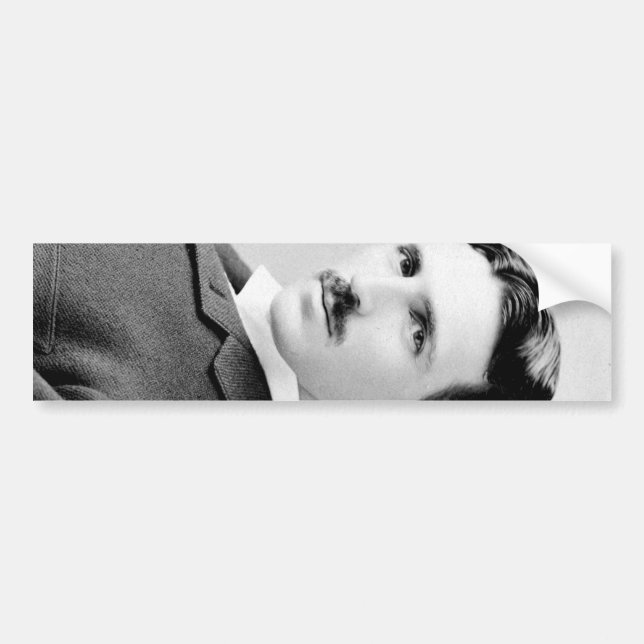 Nikola Tesla Portrait Bumper Sticker (Front)