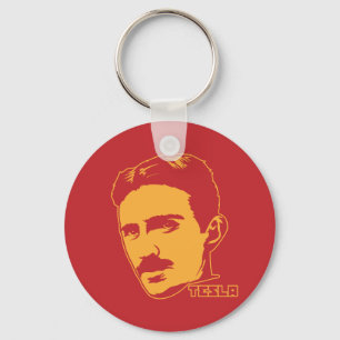 Nikola Tesla Portrait Key Ring
