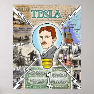 Nikola Tesla Poster Eerie Lake Erie Official Merch
