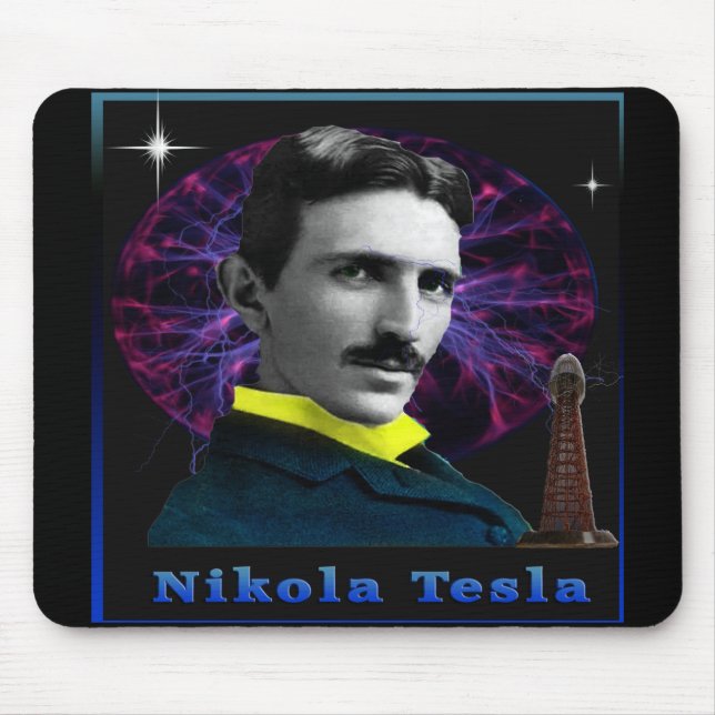 Nikola Tesla poster Mouse Pad (Front)