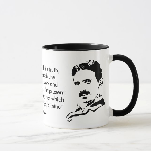 Nikola Tesla & Quote Mug (Right)