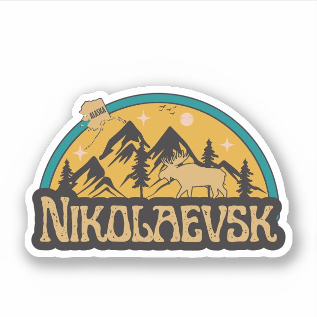 Nikolaevsk, Alaska Sticker (Front)