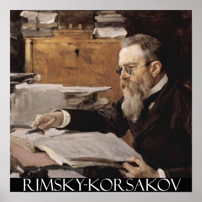 Nikolai Rimsky-Korsakov Customisable Poster (Front)