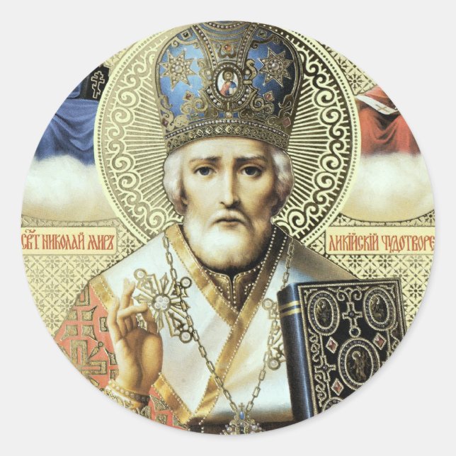 Nikolaos of Myra Classic Round Sticker (Front)