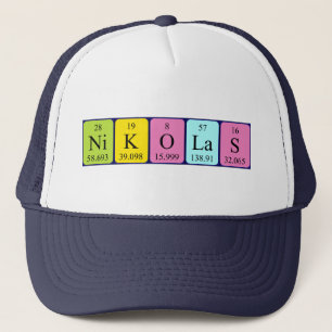 Nikolas periodic table name hat