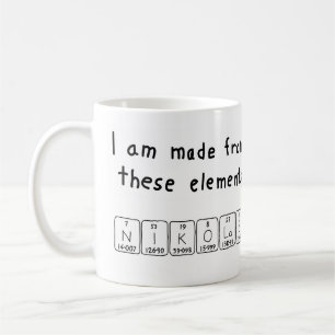 Nikolas periodic table name mug