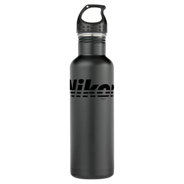 Nikon Black Logo Classic T Shirt 710 Ml Water Bottle (Front)