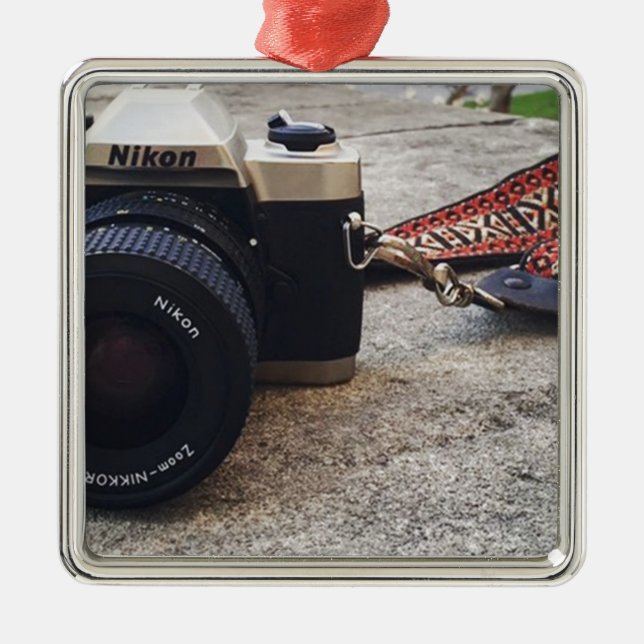 Nikon Film Camera Metal Tree Decoration (Front)