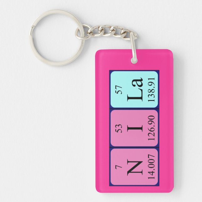 Nila periodic table name keyring (Front)