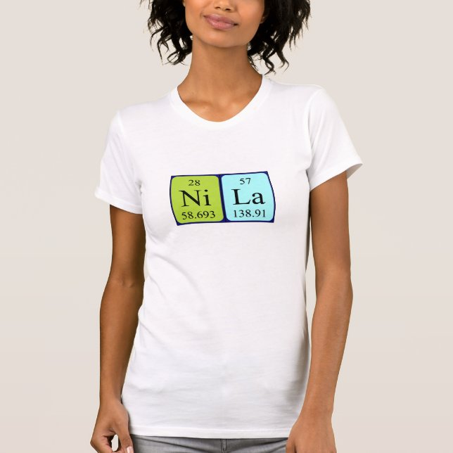 Nila periodic table name shirt (Front)