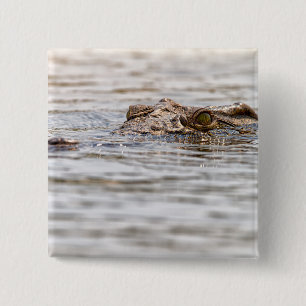 Nile Crocodile 15 Cm Square Badge