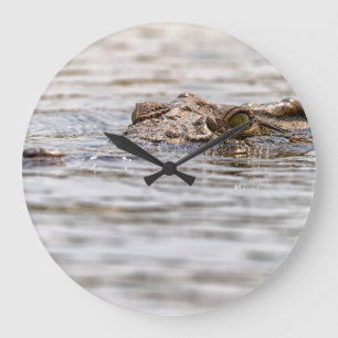 Nile Crocodile Large Clock