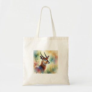Nile Lechwe in Serenity 310724AREF115 - Watercolor Tote Bag