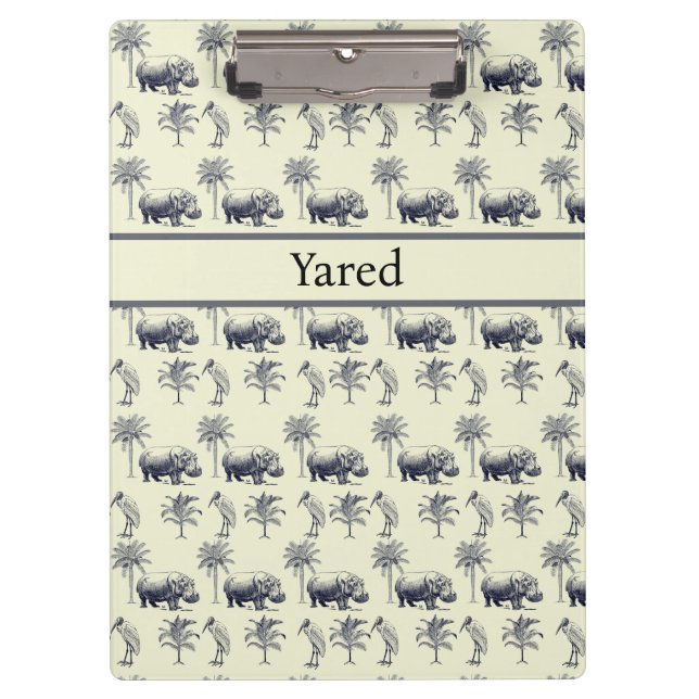 Nile River Botanical Pattern, custom Clipboard (Front)