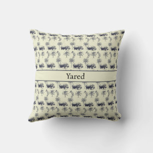 Nile River Botanical Pattern, custom Cushion